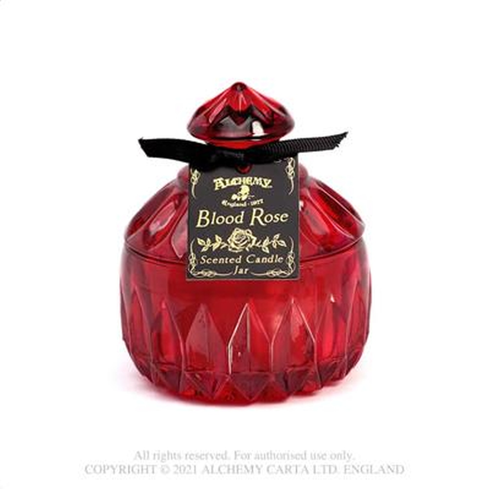 Alchemy - Vintage Scented Candle Jar Blood Rose (Round) Duftkerze - Rot